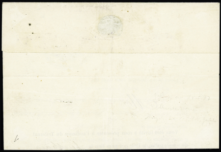 N°6 30c noir belles marges sur lettre pour Choisey