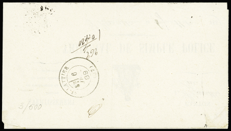 N°17 20c noir plus n°15 10c noir sur lettre (convocation