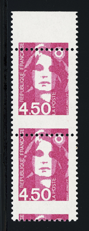N°3007 4fr50. rose, variété piquage à cheval en