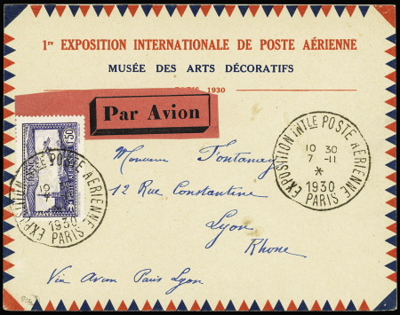 N°6c 1f50 outremer obl. cachet de l'expo. int. aérienne