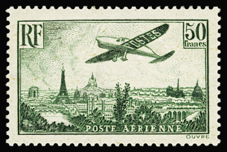N°14a 50fr. vert, neuf * quasi **, TTB