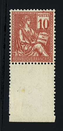 N°112a 10c. rose, variété chiffre très déplacé,
