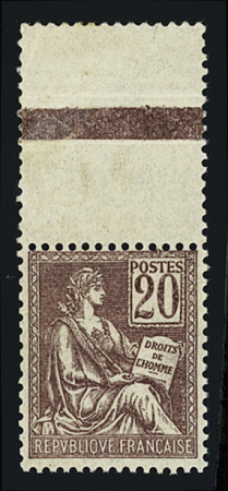 N°113 20c. brun lilas, neuf ** avec bdf, TB