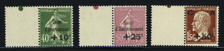 N°253/255 Caisse d'amortissement, neuf ** avec bdf,