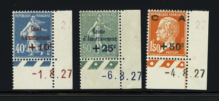 N°246/248 Caisse d'Amortissement, cdf daté, **, TTB