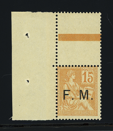 N°1 15c. orange, cdf, neuf **, TTB