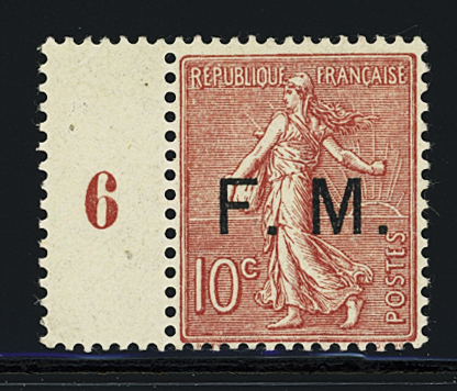 N°4 10c. rose, neuf * (quasi **) avec bdf millésime