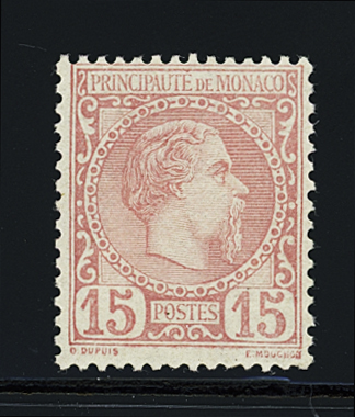 N°5 15c rose, neuf avec trace de charnière, TB