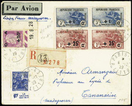 N°168/169 Orphelin en paire + 251 + 257 avec pub sur