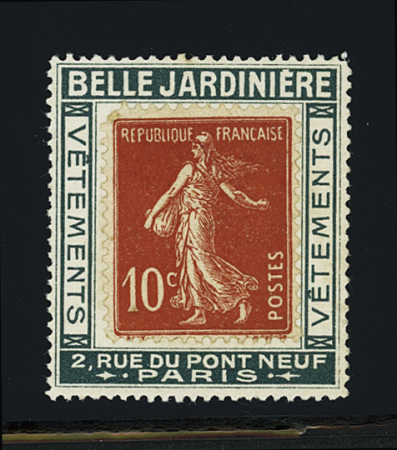 N°138 10c. rouge, Porte Timbre "Belle Jardinière"