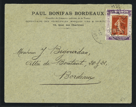 N°138 10c. rouge, Porte Timbre "Voisin-Mignon" sur