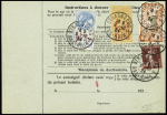 1924-1932, Lot de 6 bulletins de colis affranchis avec