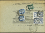 1924-1932, Lot de 6 bulletins de colis affranchis avec