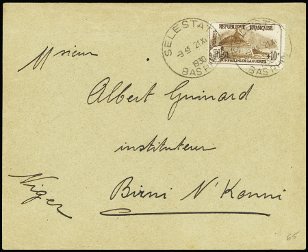 1919-1930, 3 lettres et une carte affranchies avec