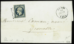 N°10 sur 4 lettres : obl. étoile, bleu verdâtre, bleu