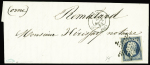 N°10 sur 4 lettres : obl. étoile, bleu verdâtre, bleu