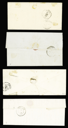 N°10 sur 4 lettres : obl. étoile, bleu verdâtre, bleu
