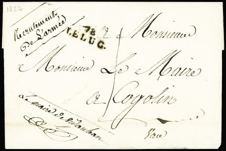 MP "78 Le Luc" + marques manuscrites "Recrutement