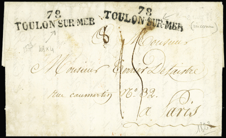 Lettre avec MP "78 Toulon sur Mer" et "78 Toulon-s