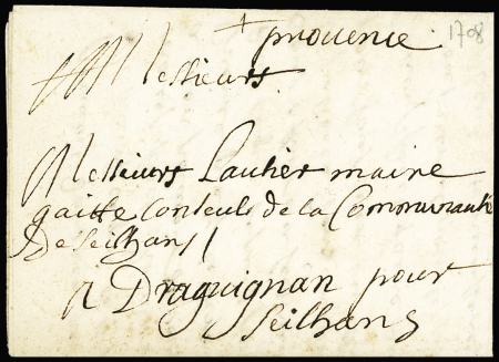 Lettre de Saint Germain en Laye pour Draguignan avec