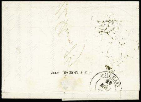 N°4, 2 paires OBL grille + T13 Lille (1851) sur le