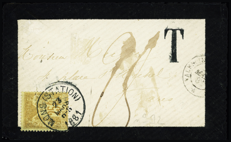 N°92 25c jaune OBL CAD belge "Mons (Station)" (188