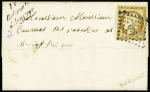 AVEYRON N°1 OBL PC 359 + cursive "11 Belmont d'Aveyron"