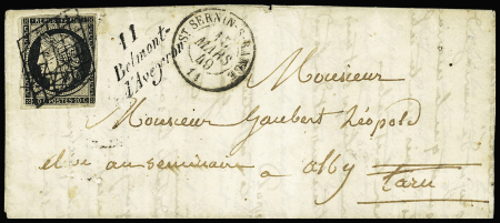 N°3 (lég. touché à droite) OBL grille + T15 "St Ce