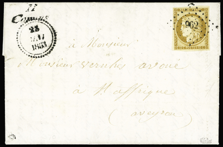 N°1 OBL PC 962 + cursive "11 Cornus" + dateur B (1