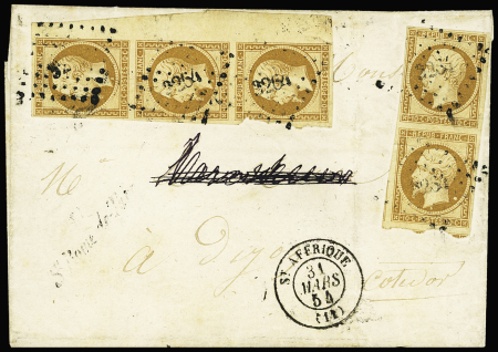 N°9 10c Présidence : 5 exemplaires pour le 2 échel