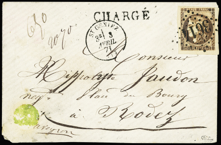 N°48, 40c orange, oxydé, OBL GC 3614 + T16 St Geni