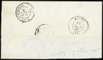 N°14 OBL PC 3123 + T22 "St Jean du Bruel" (1862) s