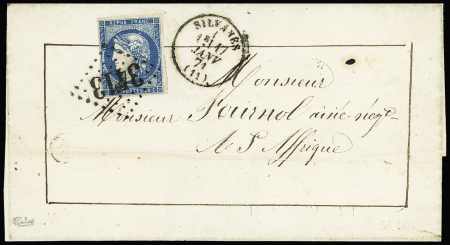 N°44, 20c Bordeaux type 1 OBL GC 3413 + T16 Silvan