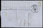 N°26 2c brun-rouge, 10 pièces, OBL GC 4243 + T17 Villefranche