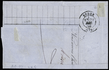 N°26 2c brun-rouge, 10 pièces, OBL GC 4243 + T17 Villefranche