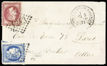 N°32 (pd) + 45 OBL GC 4243 + T17 "Villefranche de Rouergue"