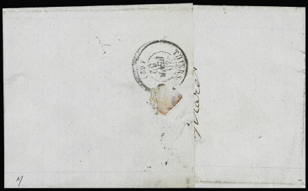 N°14B 20c bleu sur lettre pour Thiers (Puy-de-Dôme),