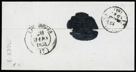 N°15 25c bleu sur lettre pour Lignères, obl. PC 1782