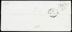 N°15 25c bleu sur lettre pour Chalabre (Aude), obl.