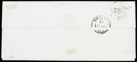 N°15 25c bleu sur lettre pour Chalabre (Aude), obl.