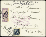 Deux lettres à destination de l'Allemagne par Zeppelin