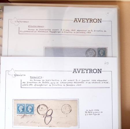 Lettres de l'Aveyron Pont de Salars à Viviez. 69 lettres