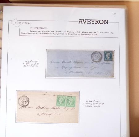 Lettres de l'Aveyron Pont de Salars à Viviez. 69 lettres