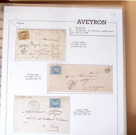 Lettres de l'Aveyron Pont de Salars à Viviez. 69 lettres
