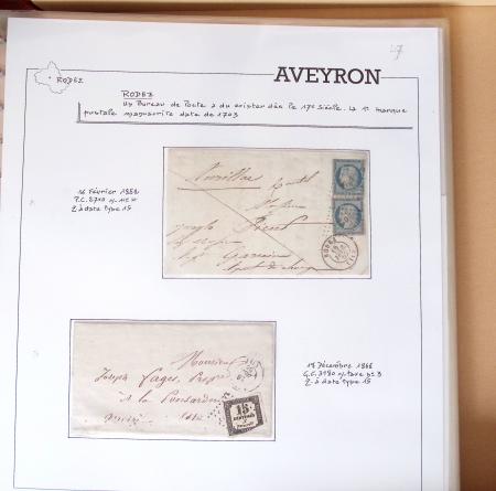 Lettres de l'Aveyron Pont de Salars à Viviez. 69 lettres
