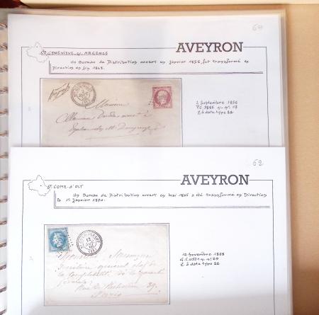 Lettres de l'Aveyron Pont de Salars à Viviez. 69 lettres