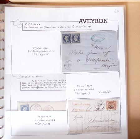 Lettres de l'Aveyron Pont de Salars à Viviez. 69 lettres