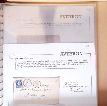 Lettres de l'Aveyron Pont de Salars à Viviez. 69 lettres