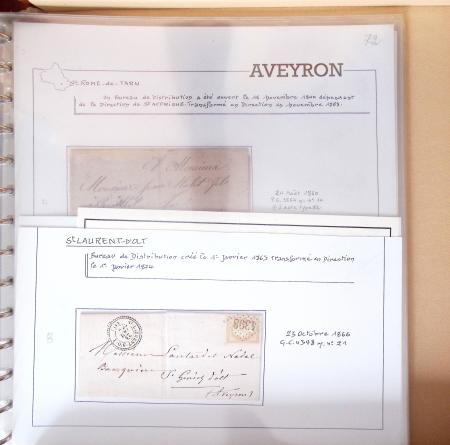 Lettres de l'Aveyron Pont de Salars à Viviez. 69 lettres
