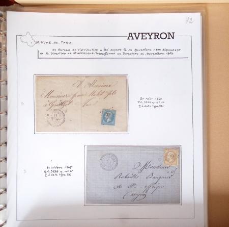 Lettres de l'Aveyron Pont de Salars à Viviez. 69 lettres
